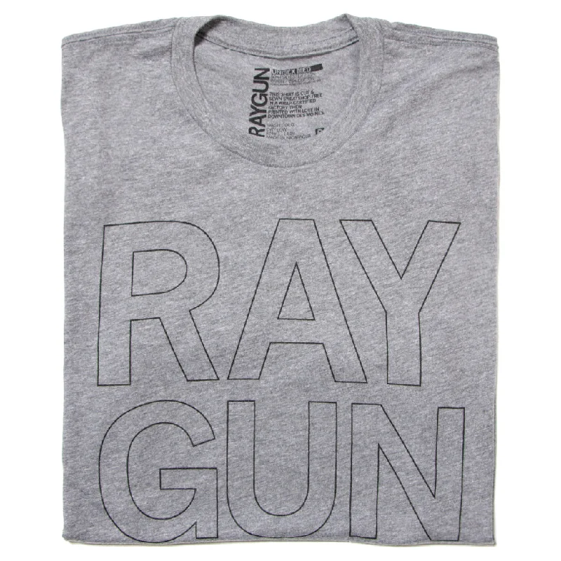 Custom T-Shirt for Teams-Stacked RAYGUN Text Logo Outline