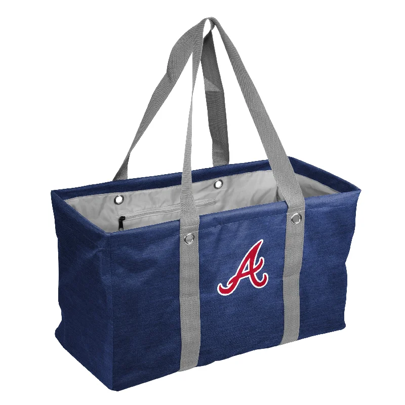 Cozy Fleece Lined Beanies for Cold Mornings-Atlanta Braves Crosshatch Picnic Caddy