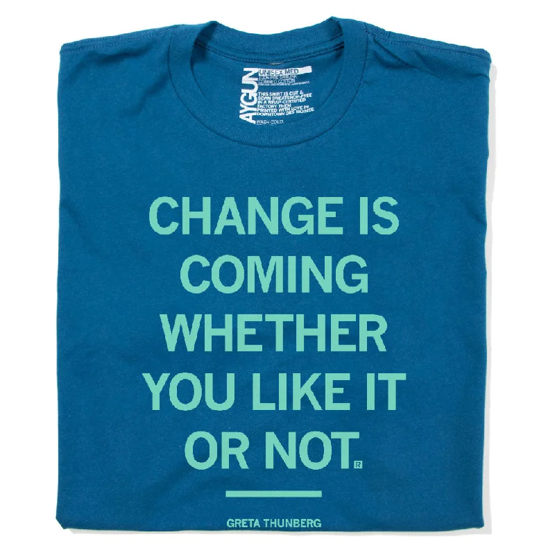 T-Shirt with Artistic Graphics for Creative Vibes-Change Is Coming