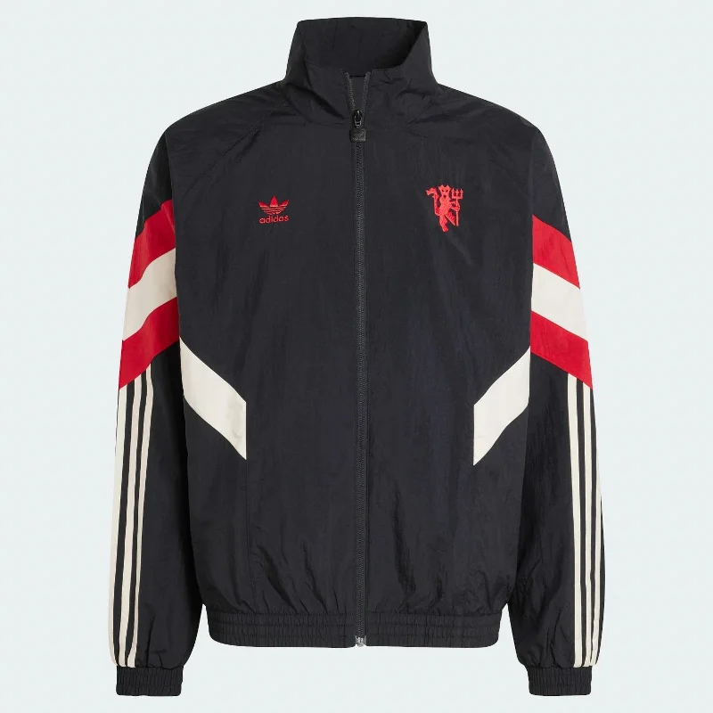 Athletic Jackets for Sports and Fitness-Manchester United FC 2024/25 OG Track Jacket Football Soccer Black  by Adidas