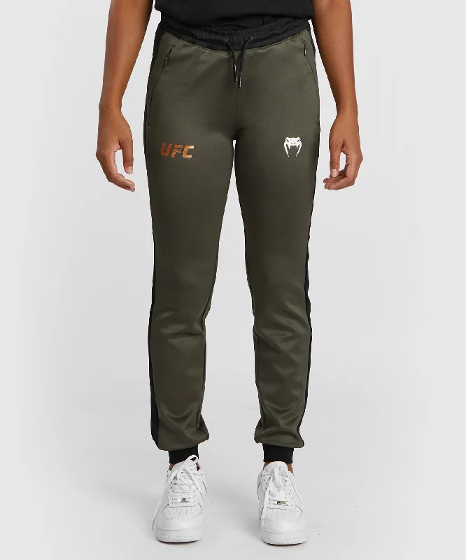 Custom Printed Pants for Graphic Lovers-UFC Adrenaline by Venum Fight Week  Women’s Performance Jogging Pants - Khaki/Bronze