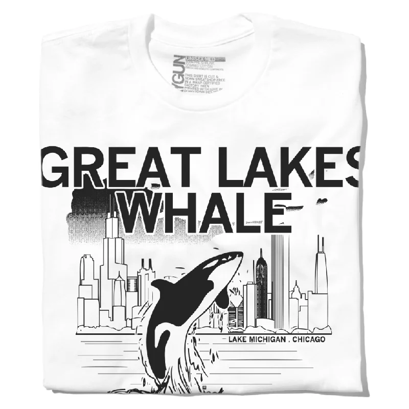 Soft T-Shirt with Printed Designs for Fashionistas-Great Lakes Whale Watching