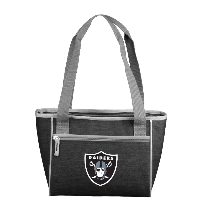 Lightweight Running Caps for Athletic Comfort-Las Vegas Raiders Crosshatch 16 Can Cooler Tote