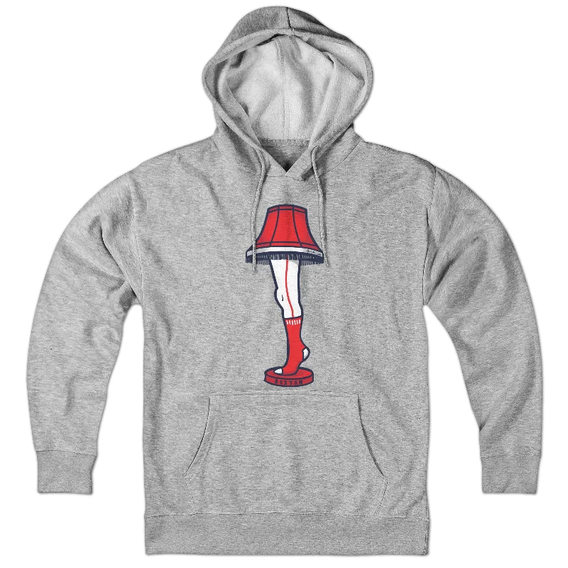 Hoodies with Hoods for Extra Warmth-Boston Holiday Leg Lamp Hoodie