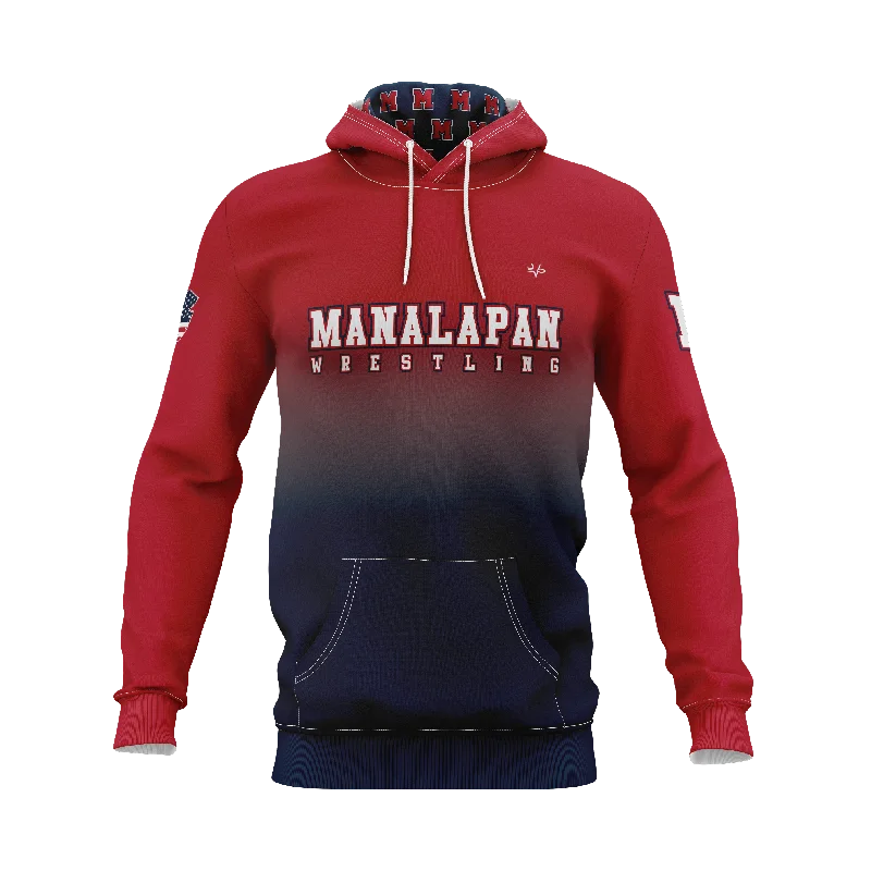 Soft and Cozy Hoodies for Cold Days-MANALAPAN HS Wrestling Sublimated Hoodie