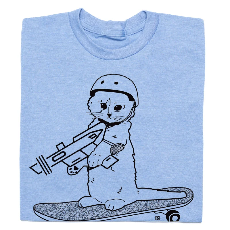 T-Shirt with Short Sleeves for Summer Comfort-Pew Pew Pew Skateboard Gary