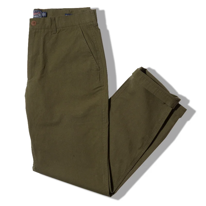 High-Quality Joggers for Comfort and Style-Mercer  Cotton Officer Pants - Dark Olive