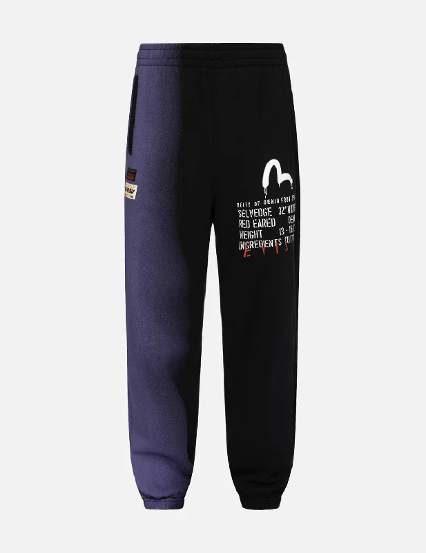 Colorful Casual Pants for Bold Fashion-Graffiti Seagull and Slogan print Straight Fit Sweatpants