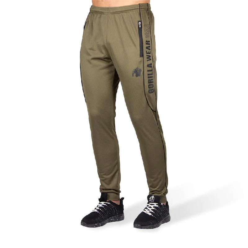 Lightweight Linen Pants for Hot Weather-Branson Pants - Army Green/Black