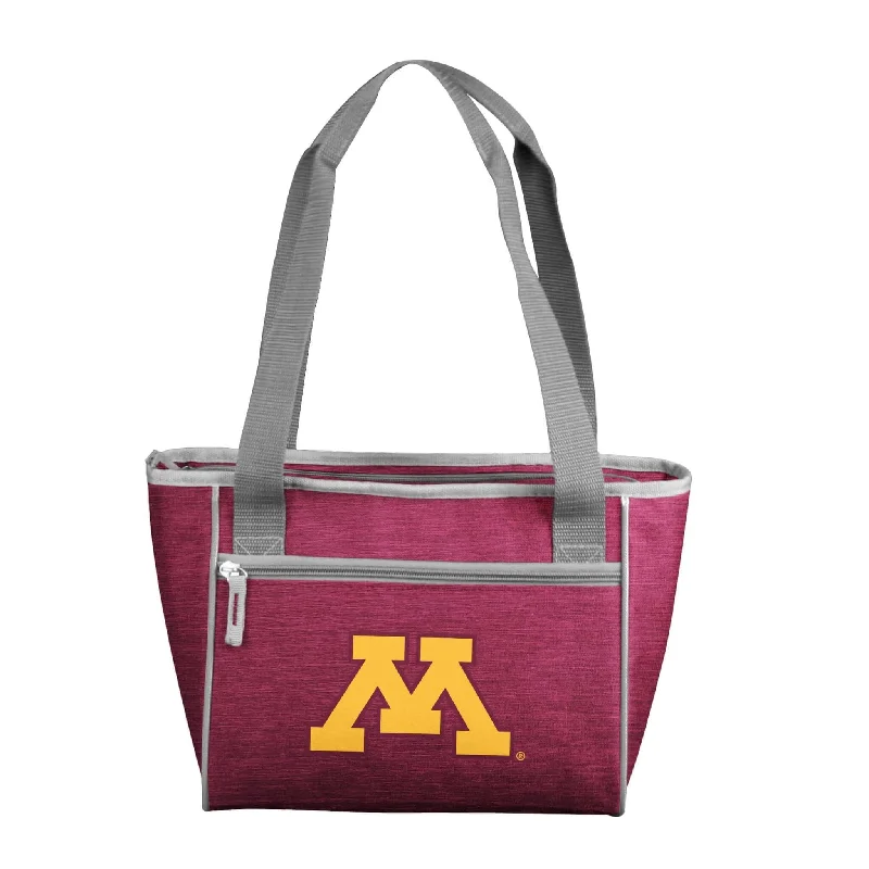 Custom Monogrammed Hats for Special Gifts-Minnesota Crosshatch 16 Can Cooler Tote