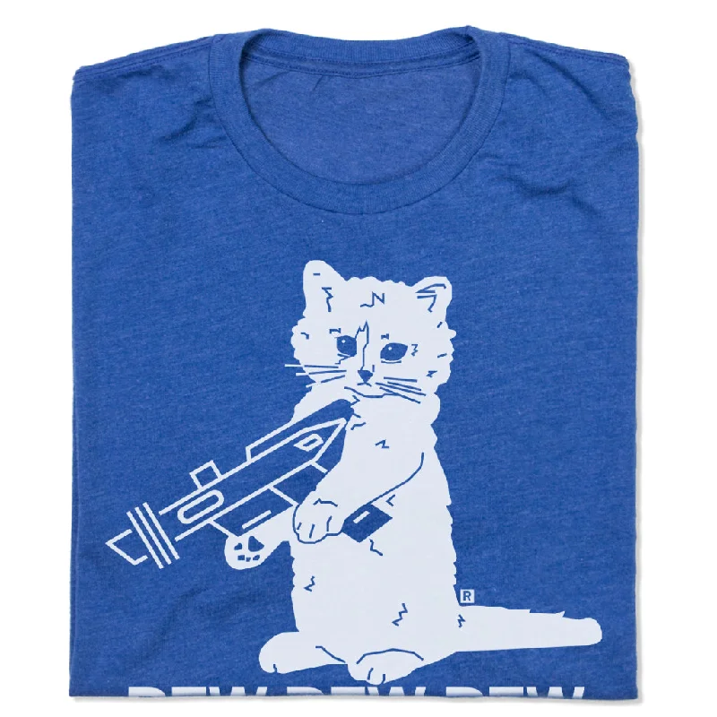 Custom T-Shirt for Teams-Pew Pew Pew Blue