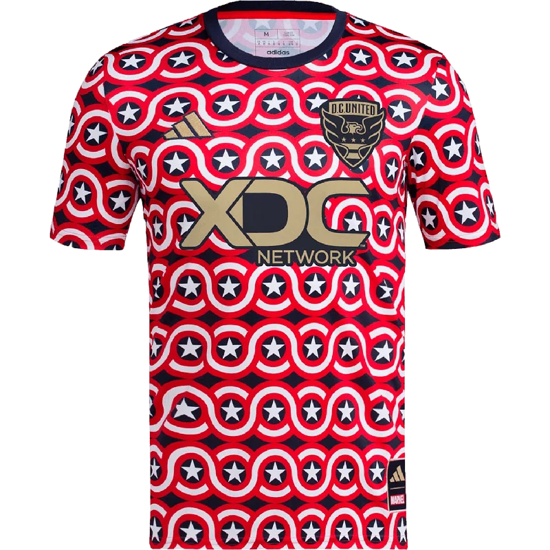 Comfortable Summer Hats for Day Trips-Adidas DC United Captain America Pre-Match Jersey