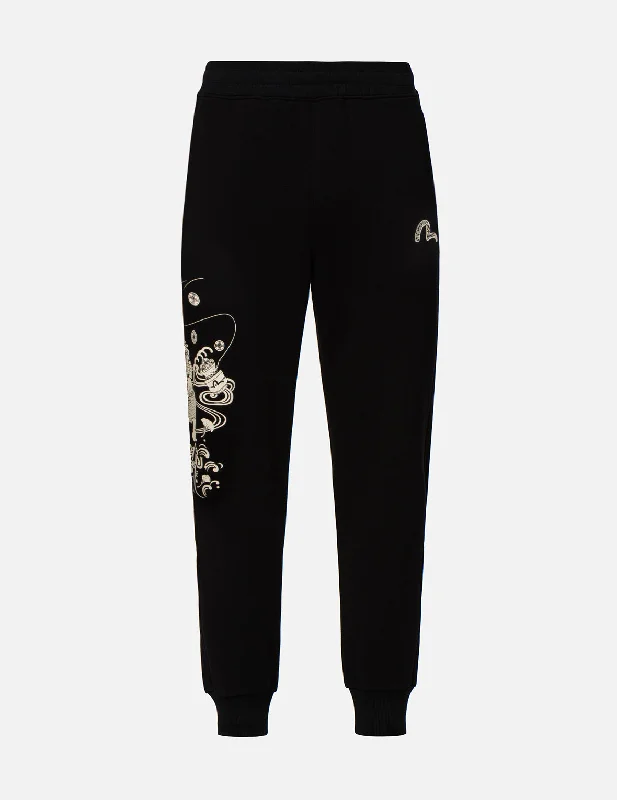 Stylish High-Waisted Jeans for Casual Outfits-Fisherman Godhead Print Sweatpants