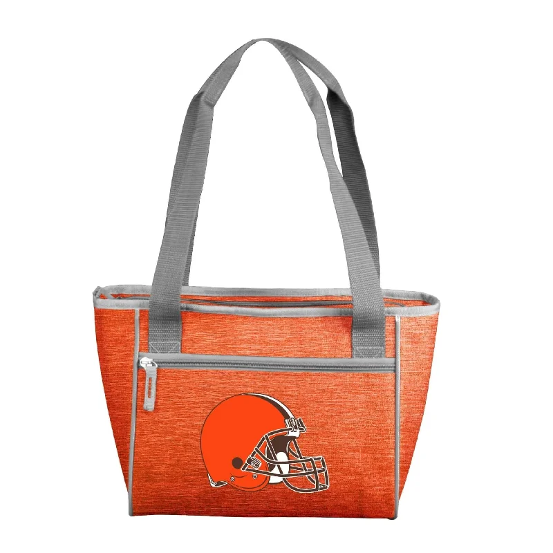 Waterproof Hats for Outdoor Adventures-Cleveland Browns Crosshatch 16 Can Cooler Tote