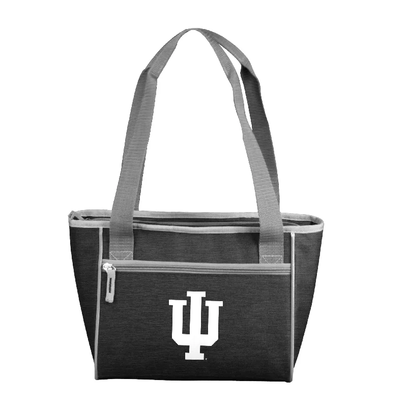 Custom Sports Team Caps for Fans-Indiana Crosshatch 16 Can Cooler Tote