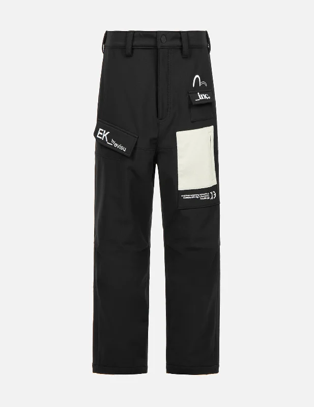 Relaxed Lounge Pants for Comfort at Home-Pocket Patch Seagull Embroidered Pants