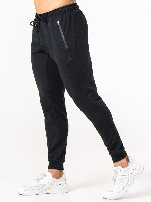 Trendy Wide-Legged Pants for Fashion Lovers-Endurance Track Pants - Black