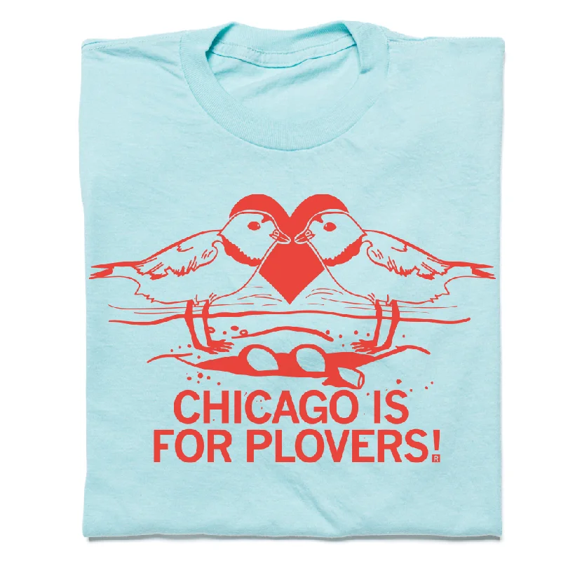 Soft T-Shirt with Breathable Fabric for Comfort-Chicago Is For Plovers