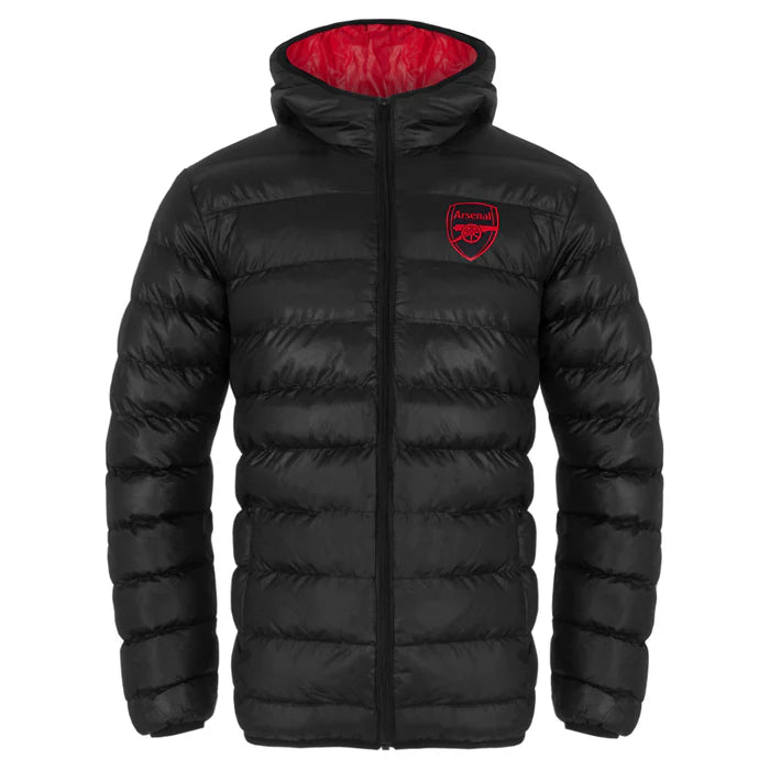 Fashion-Forward Jackets for Street Style-Arsenal Official Kids Quilted Jacket - Black