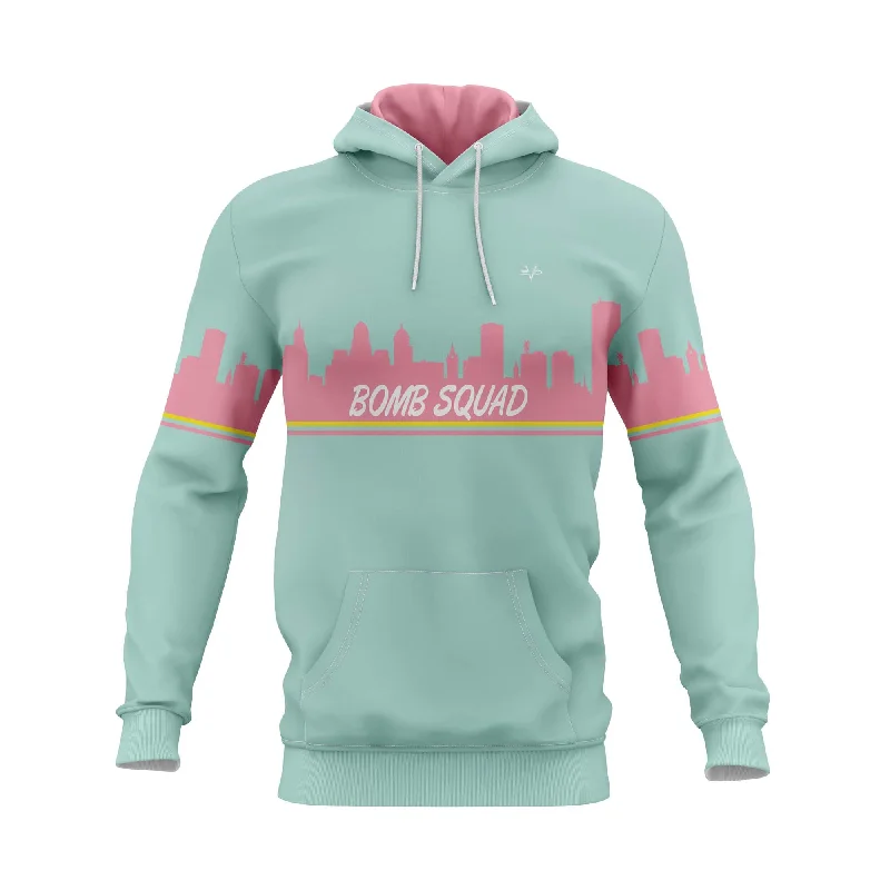 Hoodies with Logos for Team Spirit-BOMB SQUAD HOODIE- MINT