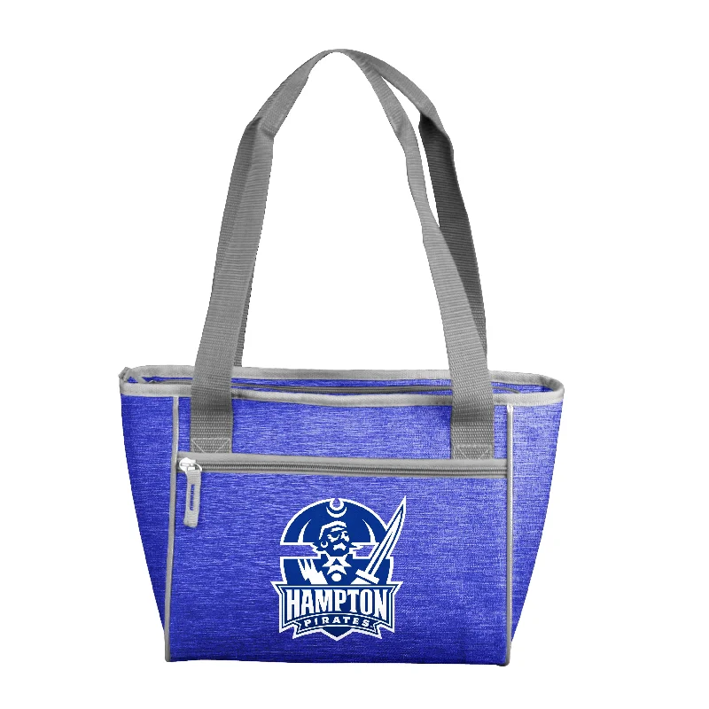 Comfortable Summer Hats for Day Trips-Hampton University Crosshatch 16 Can Cooler Tote