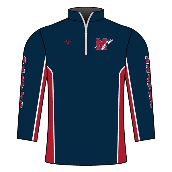 Lightweight Packable Jackets for Travelers-MANALAPAN YOUTH WRESTLING Sublimated Quarter Zip Jacket