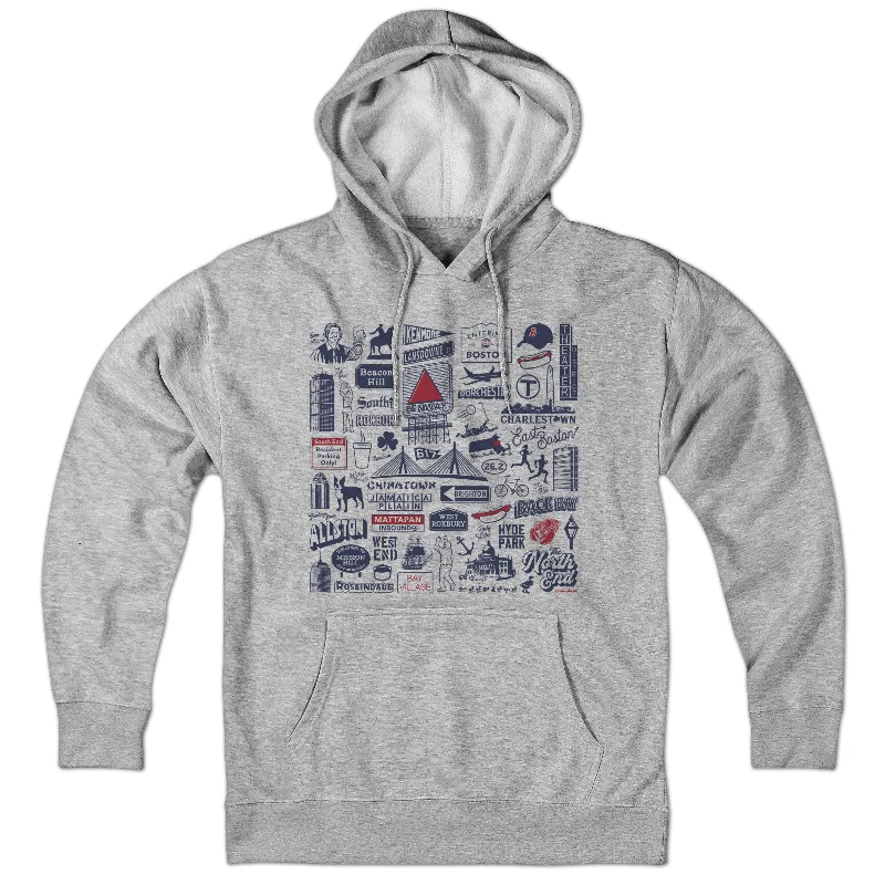 Comfortable Hoodies for Road Trips-Boston Tourist Attraction Hoodie