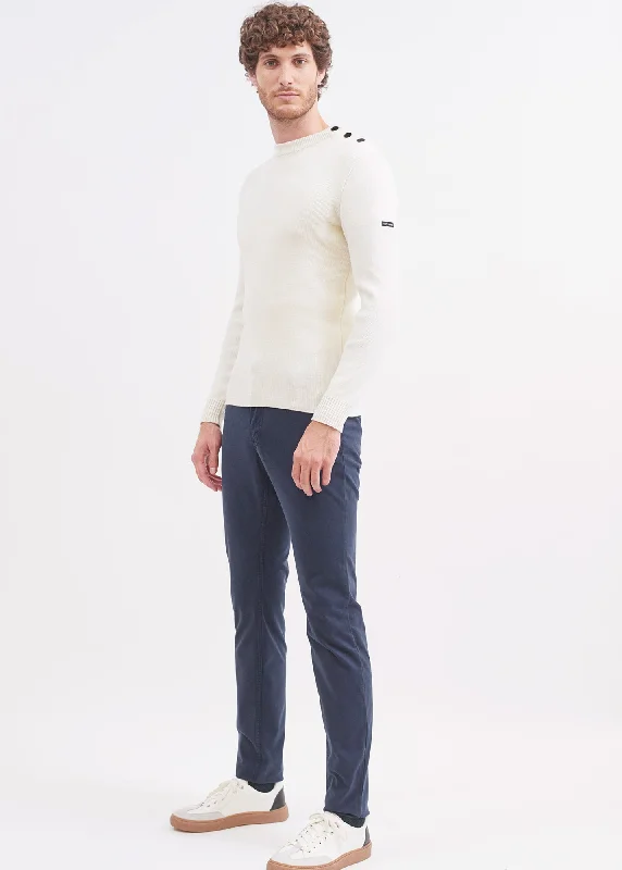 Soft Jogging Pants for Daily Comfort-Voile Hiver chino pants - in stretch cotton twill (AMIRAL)