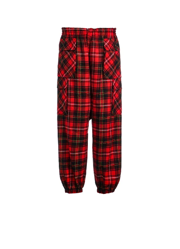 Cool Camo Pants for Urban Fashion-TARTAN CHECK POCKET PANTS