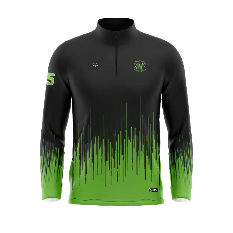 Custom Team Jackets for Sports and Events-JERSEY WARRIOR Sublimated Quarter Zip Jacket