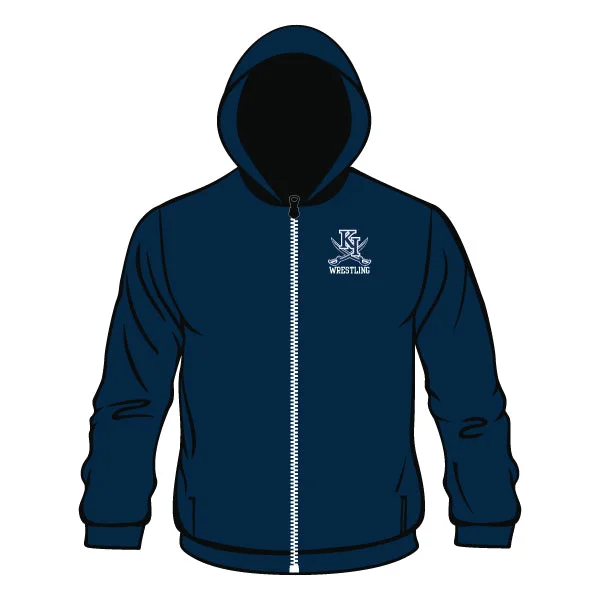 Classic Pullover Hoodies for Simple Style-KENT ISLAND WRESTLING Sublimated Full Zip Hoodie