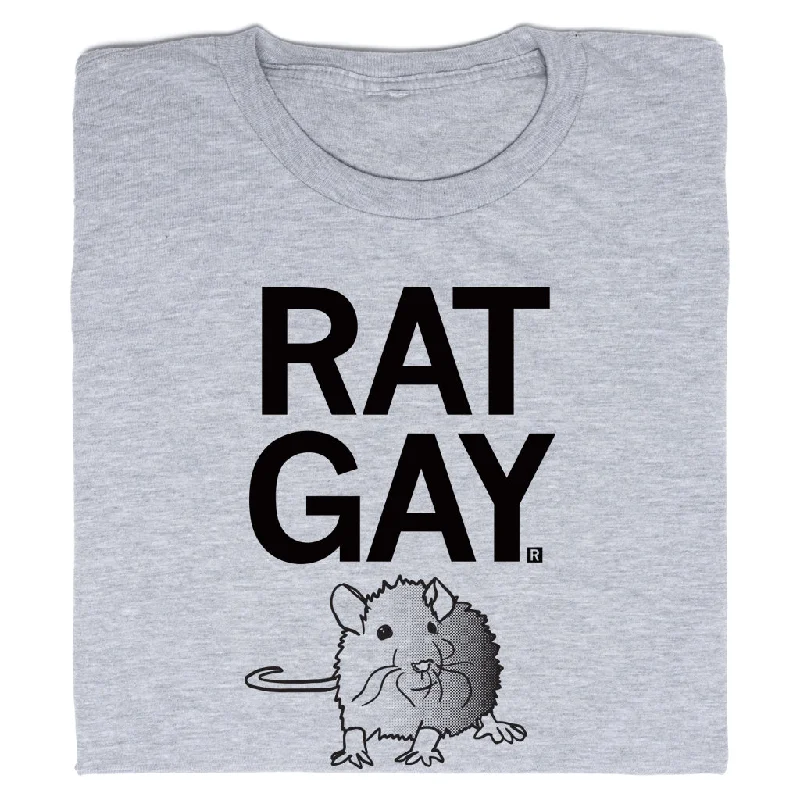 T-Shirt with Vintage Graphics for Retro Appeal-Rat Gay