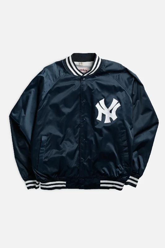 Hooded Windbreakers for Casual Style-Vintage NY Yankees MLB Jacket - XL