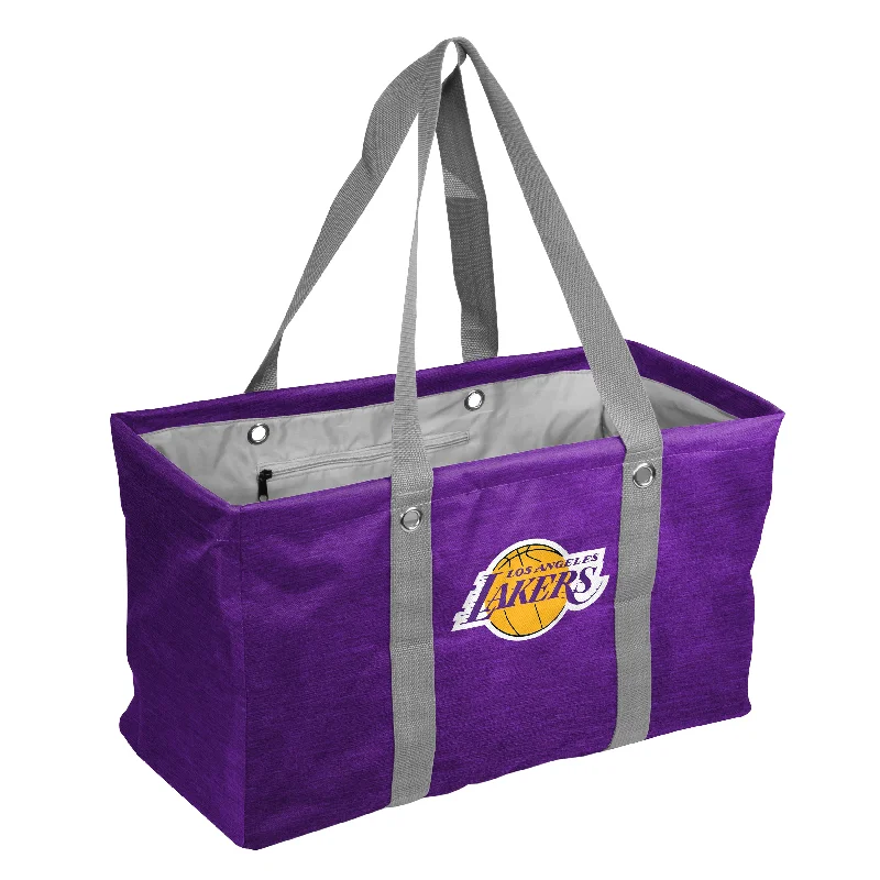 Relaxed Cotton Caps for Hot Days-Los Angeles Lakers Crosshatch Picnic Caddy