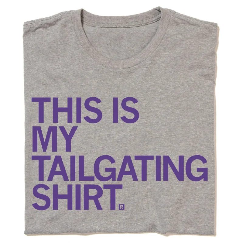 Soft T-Shirt for Sensitive Skin-Tailgating Grey & Purple