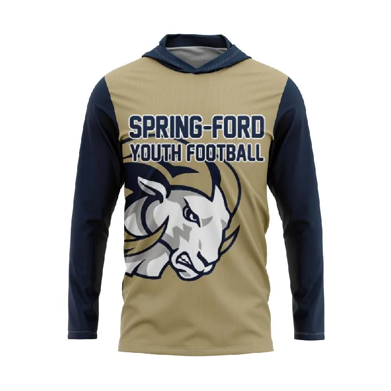 Trendy Oversized Hoodies for Cozy Style-SPRING-FORD YOUTH FOOTBALL Sublimated Lightweight Hoodie