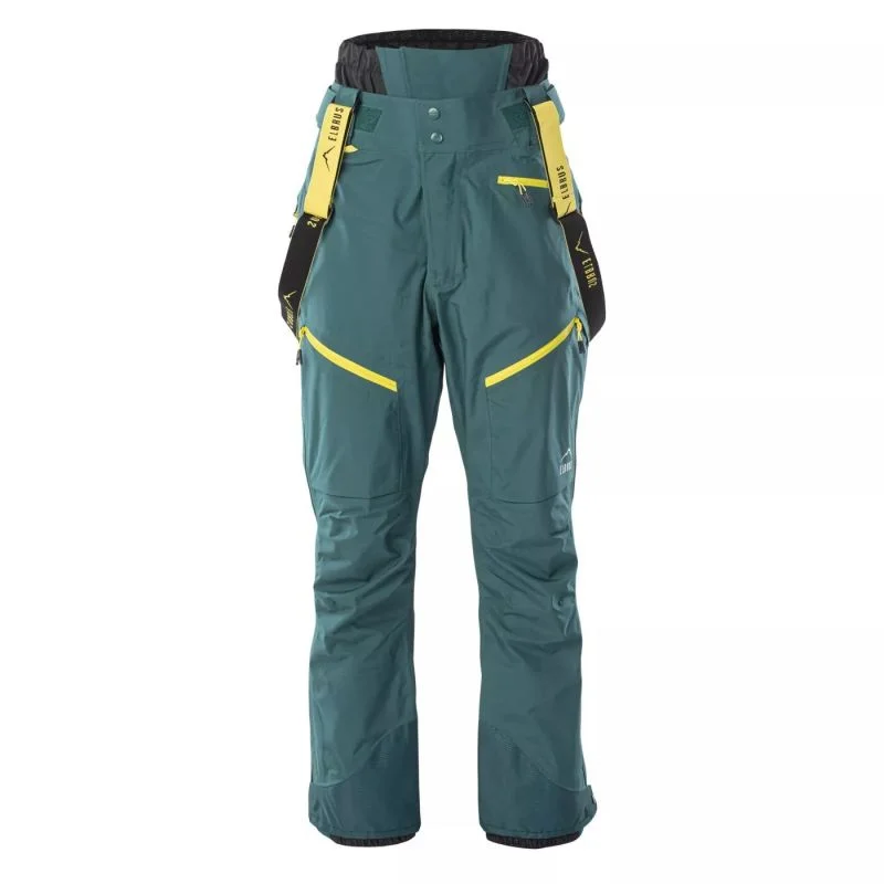 Stylish Plaid Pants for Casual Outfits-Elbrus Svean Mens Ski Pants - Green