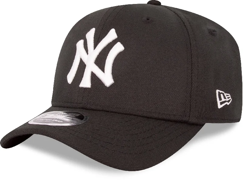 Custom Embroidered Baseball Hats for Teams-New York Yankees New Era 9Fifty Black Stretch Snapback Cap