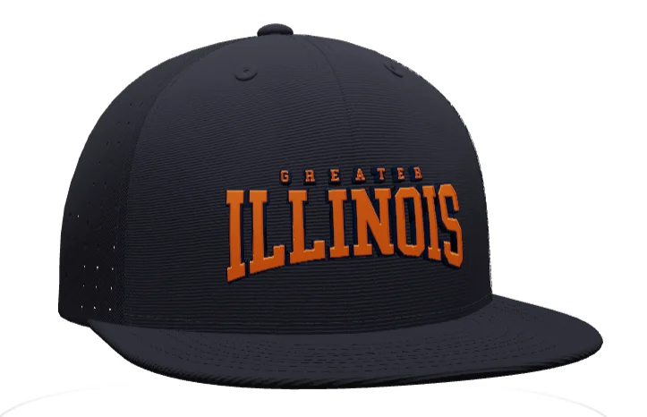 Luxury Leather Hats for Unique Style-GREATER ILLINOIS EMBROIDERED HAT