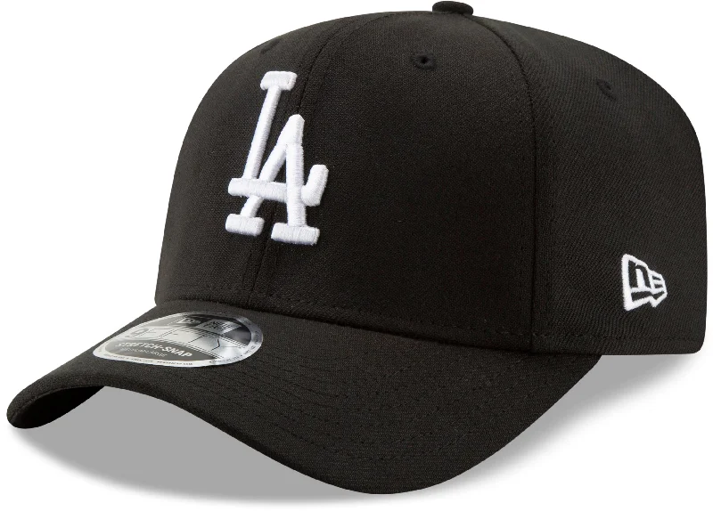 High-Quality Wool Caps for Luxury Fashion-LA Dodgers New Era 950 Black Stretch Snapback Cap