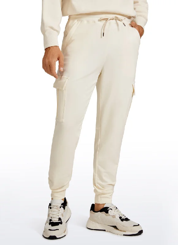 Trendy Printed Trousers for Casual Days-Stretch Classic-Fit Sweatpants with Multi Pockets 29"