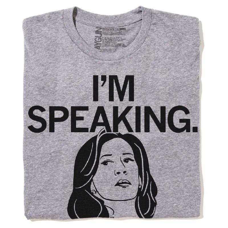 Classic Black T-Shirt for Versatile Style-Kamala Harris: I'm Speaking Graphic