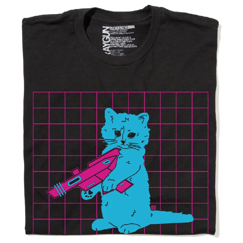 Premium T-Shirt for High-End Fashion-Pew Pew Pew Vaporwave Black