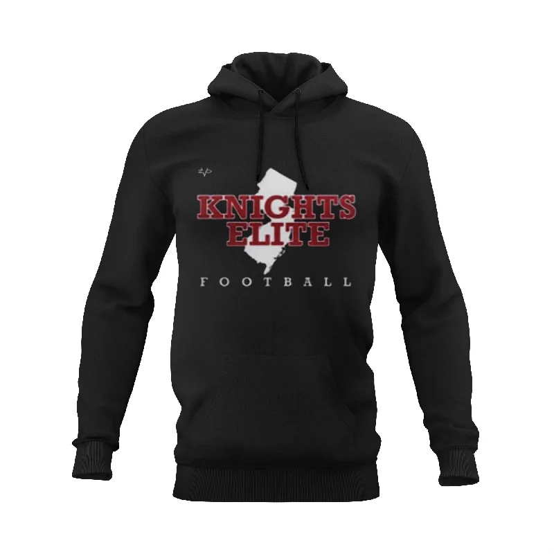 Stylish Tie-Dye Hoodies for Unique Style-KNIGHTS ELITE Football Sublimated Hoodie Black