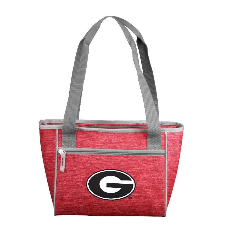 Classic Brimmed Hats for Sun Protection-Georgia Crosshatch 16 Can Cooler Tote