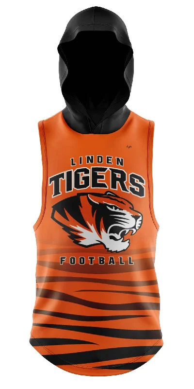 Lightweight Hoodies for Spring and Fall-LINDEN TIGERS Lightweight Sleeveless Hoodie