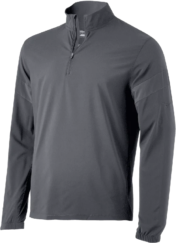 Performance Jackets for Mountain Sports-Mizuno Youth Long Sleeve Hitting Jacket - Quiet Shade