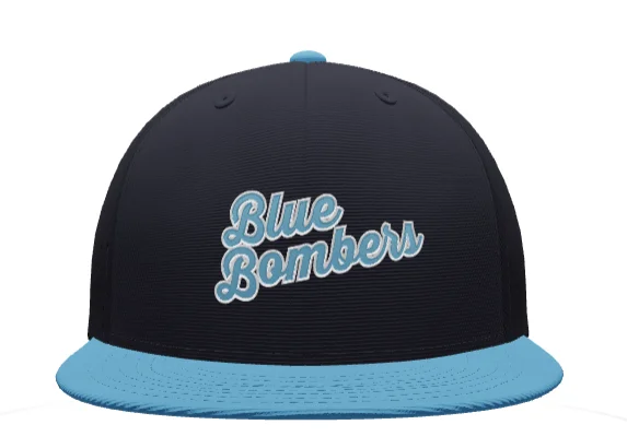 Eco-Friendly Hats Made from Sustainable Materials-BLUE BOMBERS NAVY LOGO HAT