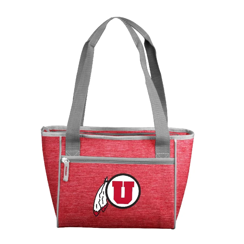 Sun Protection Hats for Outdoor Enthusiasts-Utah Crosshatch 16 Can Cooler Tote