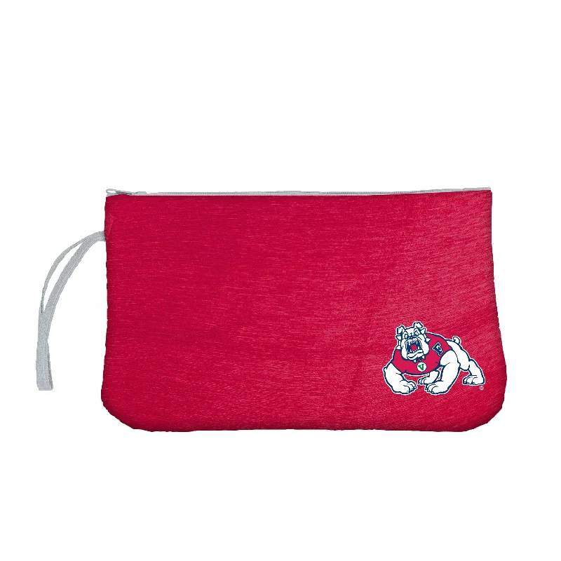 Fashionable Wool Hats for Cold Weather-Fresno State Red Crosshatch Wristlet